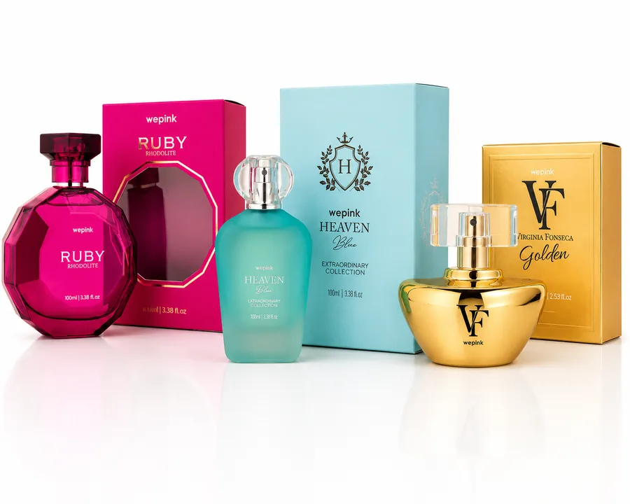 KIT CHEIRO DE RICA Deluxe – Ruby + Heaven Blue + VF Golden - Wepink