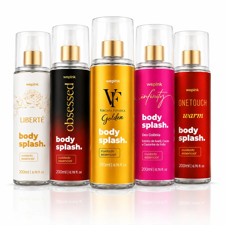 KIT ESSÊNCIA DE RICA – 5 Body Splash Wepink Exclusivos